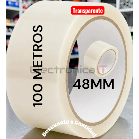 Cinta 48mm 100mts metros transparente p embalar